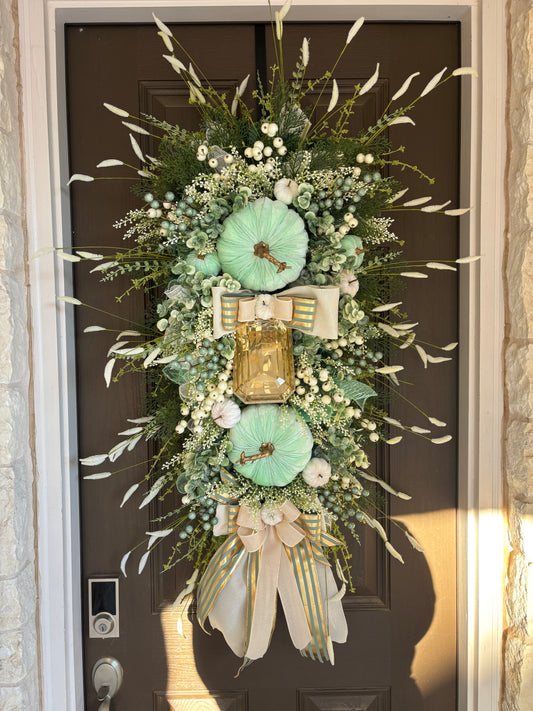 Mint Fall Luxury Swag Wreath